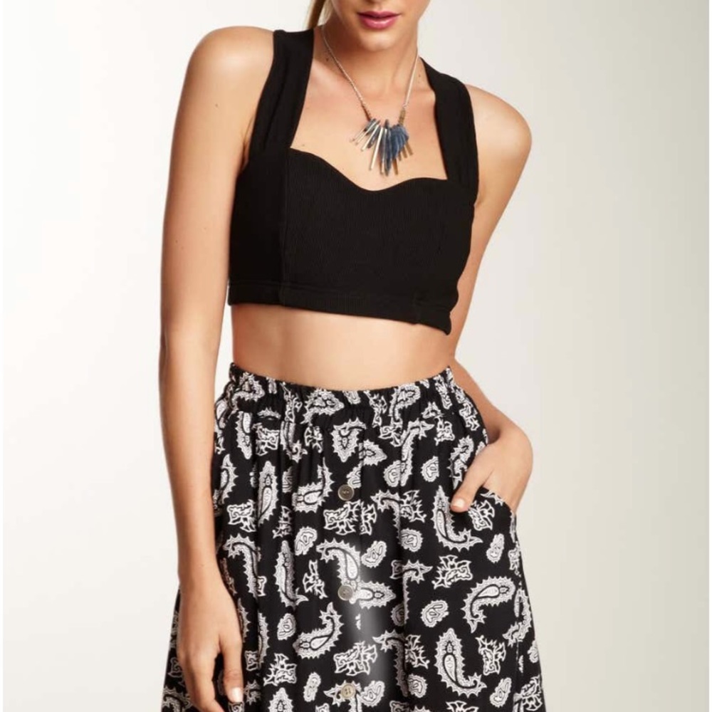 Mink pink cross back bustier